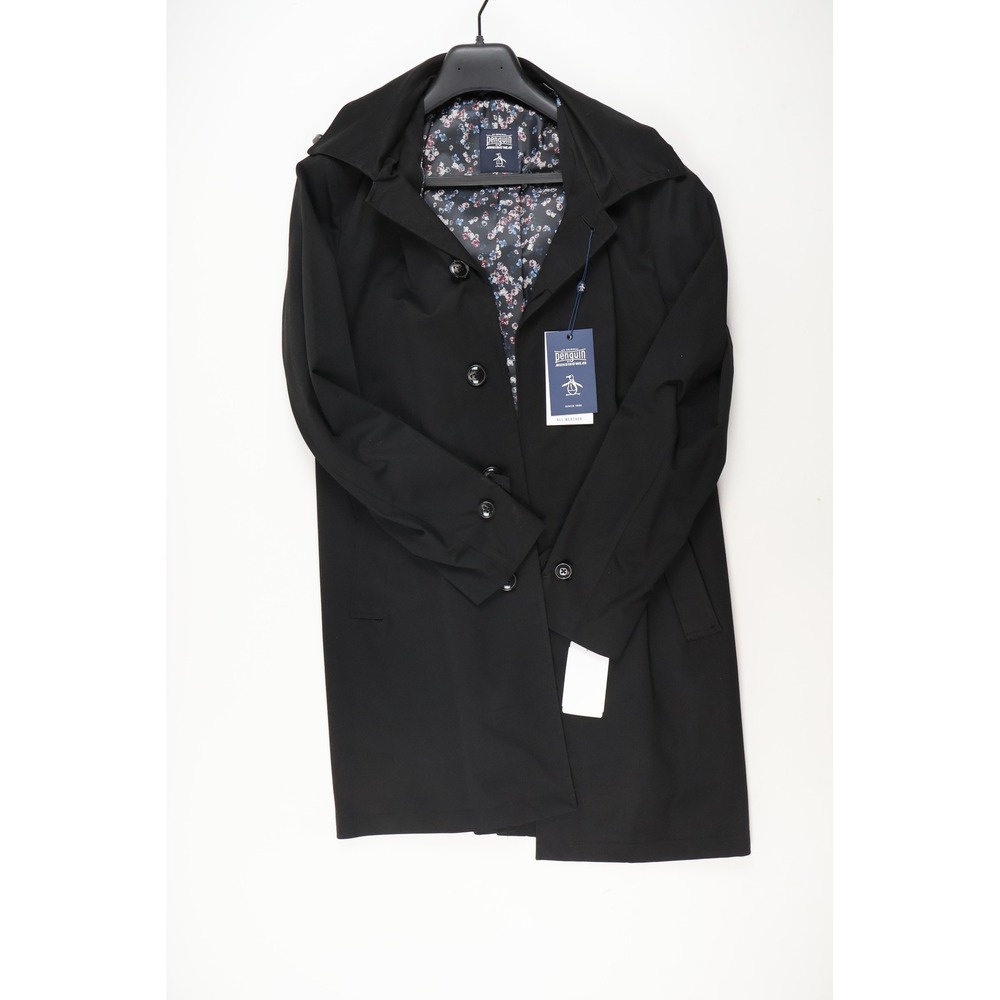 Original Penguin Car Coat RP210000RP Black Floral Lining 36R NWT $395